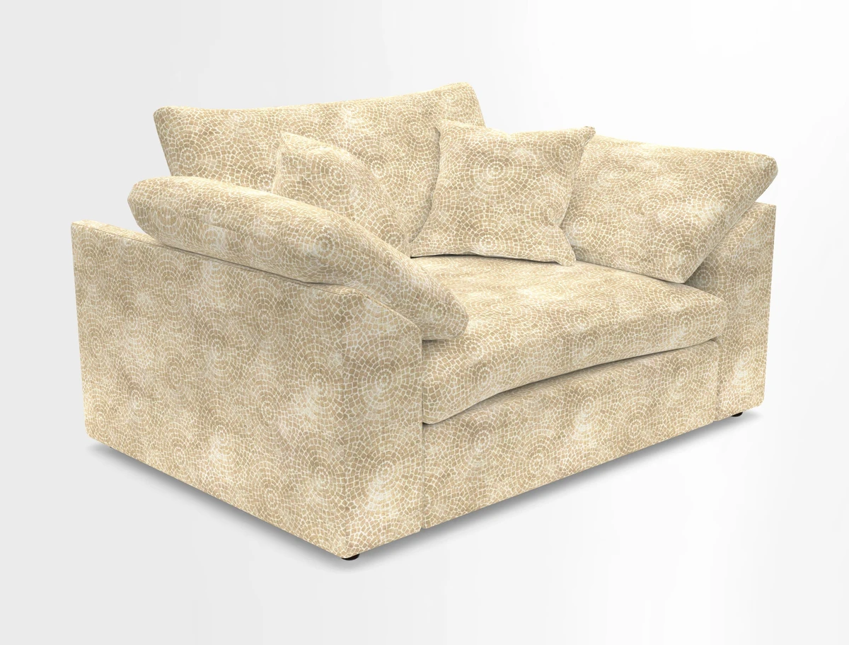 Big Softie Sloped Arm Snuggler in Two Tone Plain Biscuit