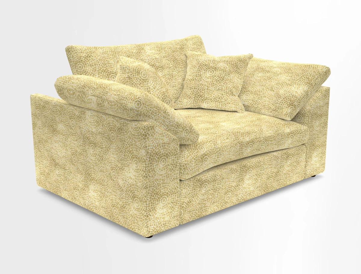 Big Softie Sloped Arm Snuggler in Two Tone Plain Biscuit