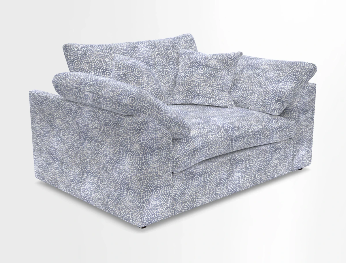 Big Softie Sloped Arm Snuggler in Two Tone Plain Biscuit