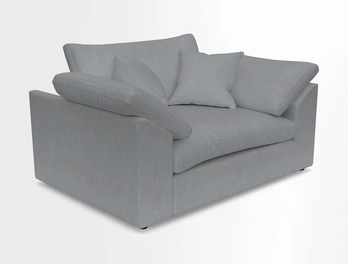 Big Softie Sloped Arm Snuggler in Two Tone Plain Biscuit