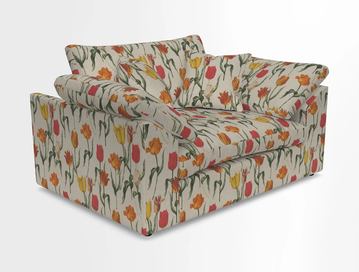 Big Softie Sloped Arm Snuggler in Two Tone Plain Biscuit