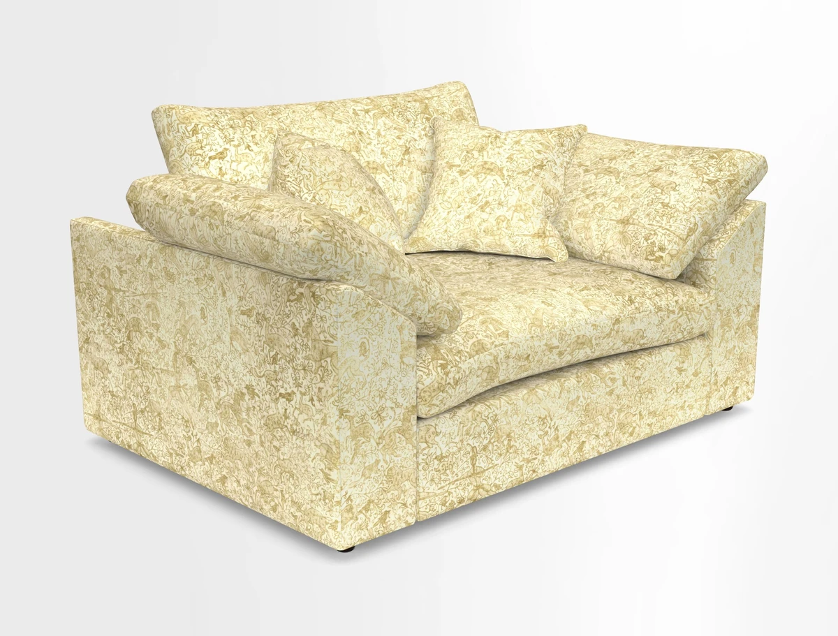 Big Softie Sloped Arm Snuggler in Two Tone Plain Biscuit
