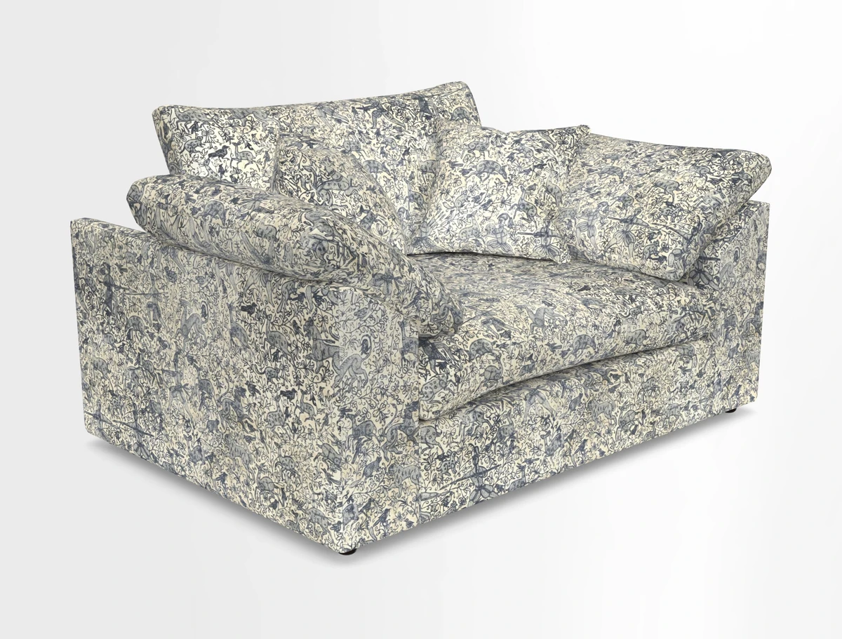 Big Softie Sloped Arm Snuggler in Two Tone Plain Biscuit