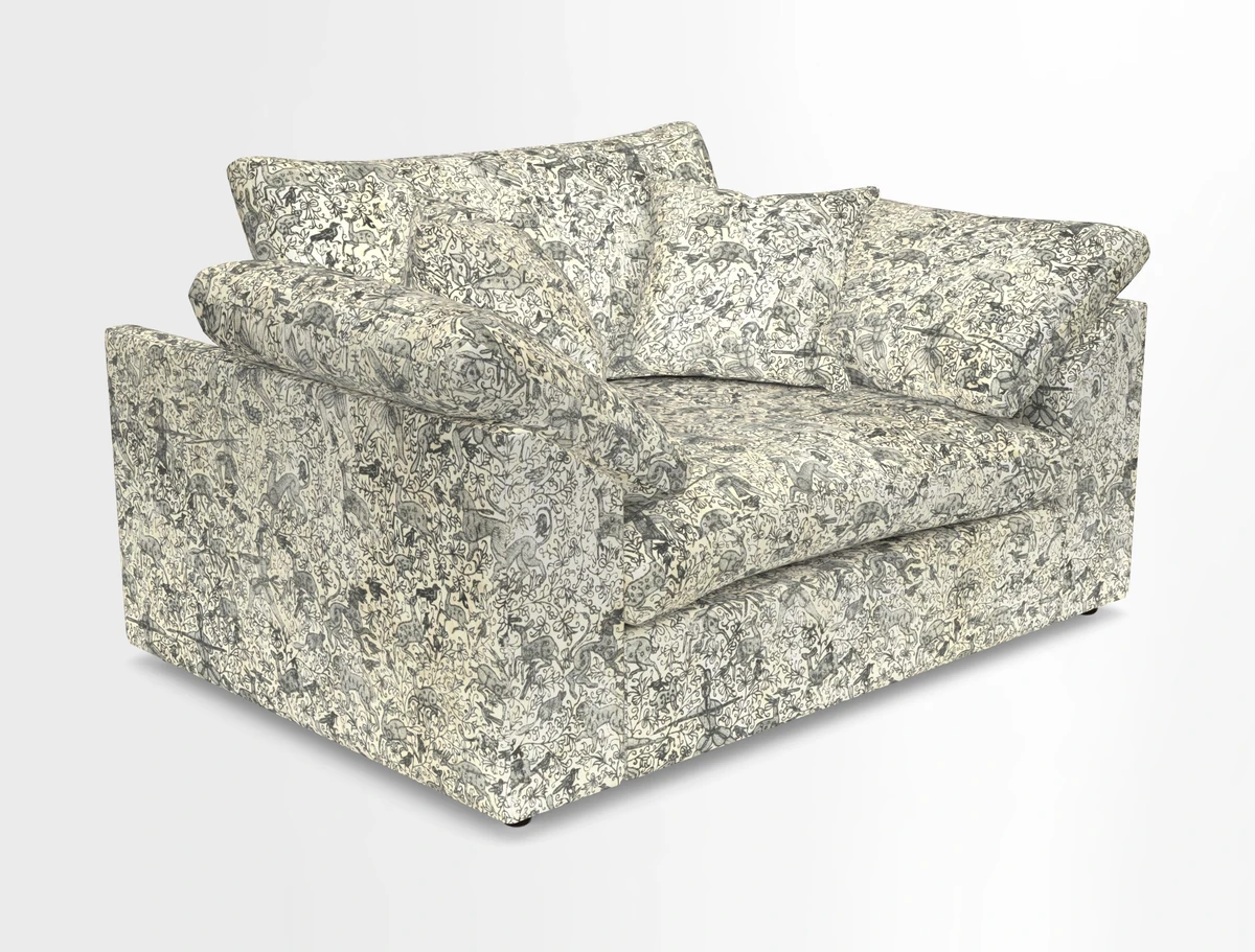 Big Softie Sloped Arm Snuggler in Two Tone Plain Biscuit