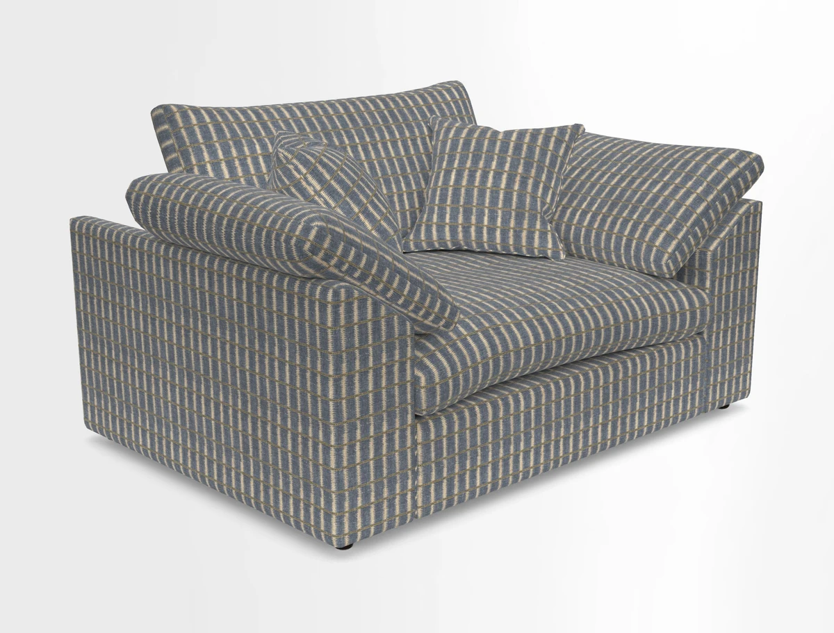Big Softie Sloped Arm Snuggler in Two Tone Plain Biscuit