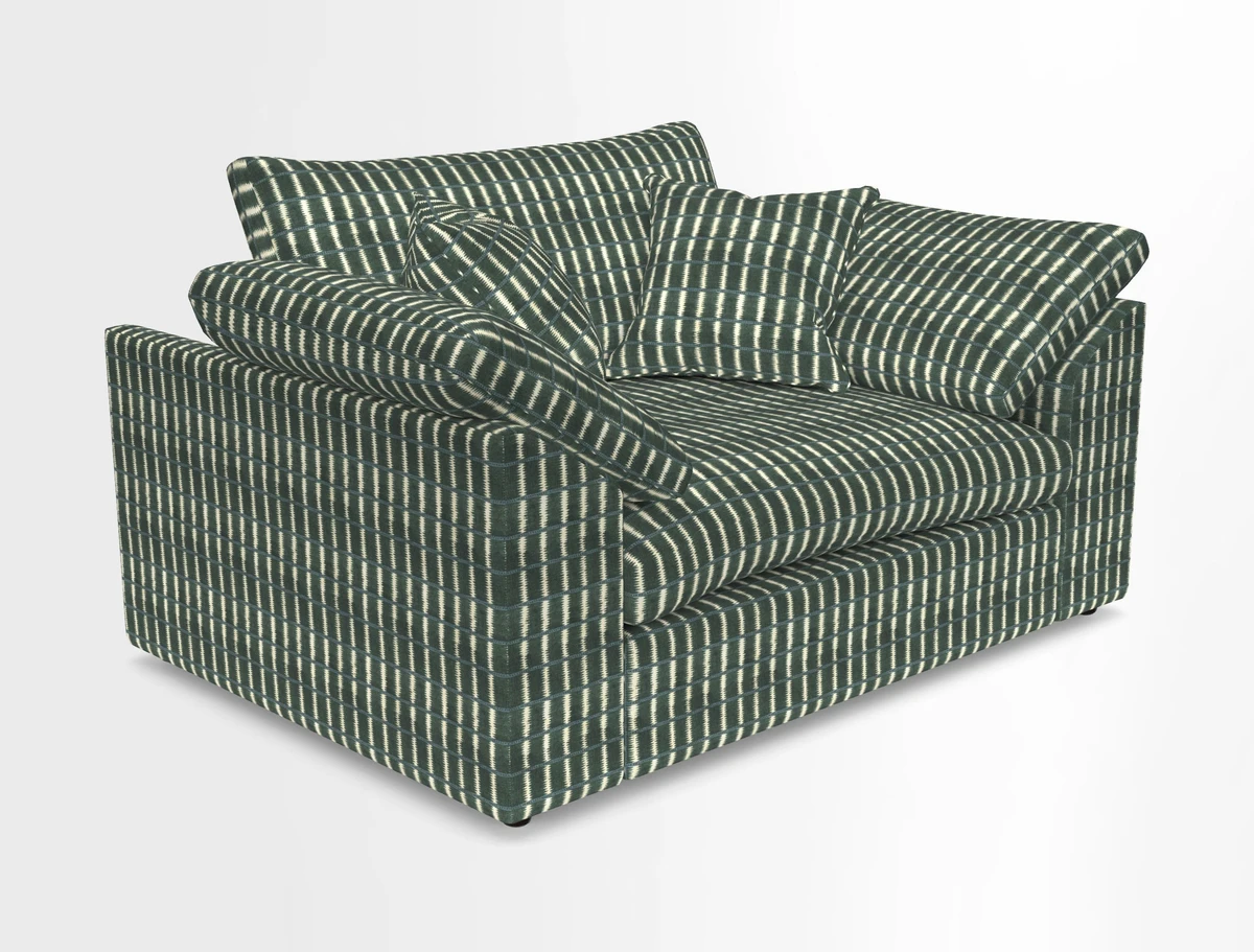 Big Softie Sloped Arm Snuggler in Two Tone Plain Biscuit
