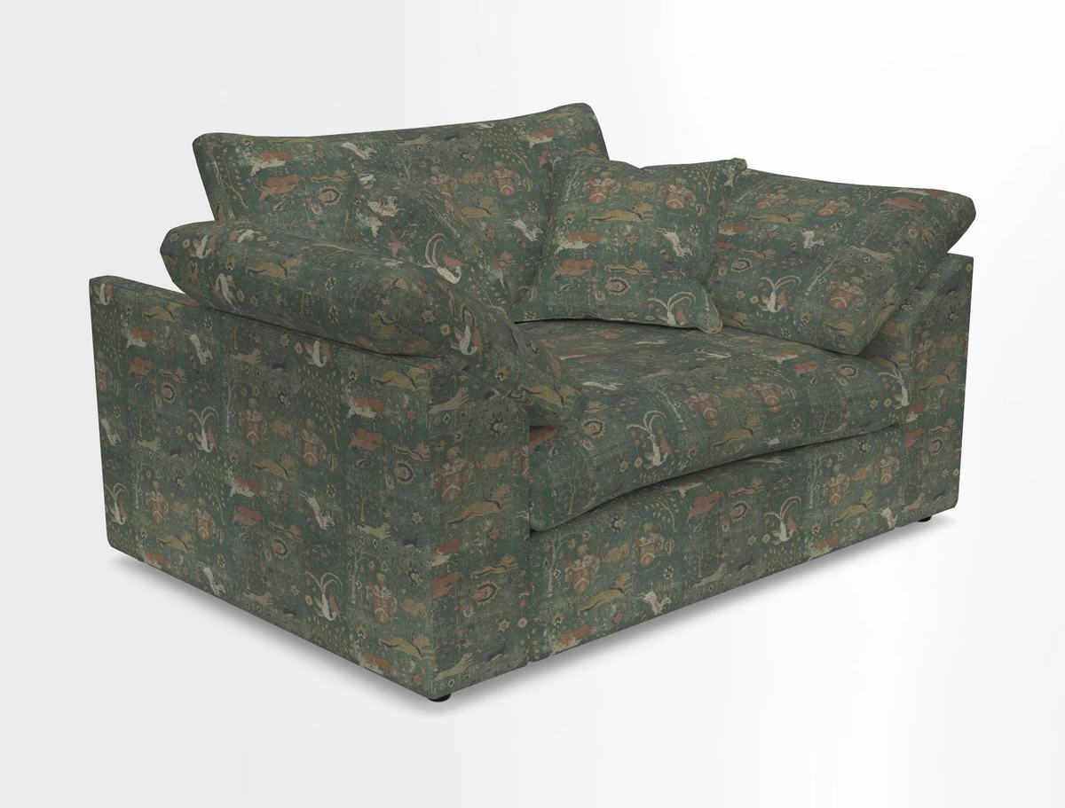 Big Softie Sloped Arm Snuggler in Two Tone Plain Biscuit