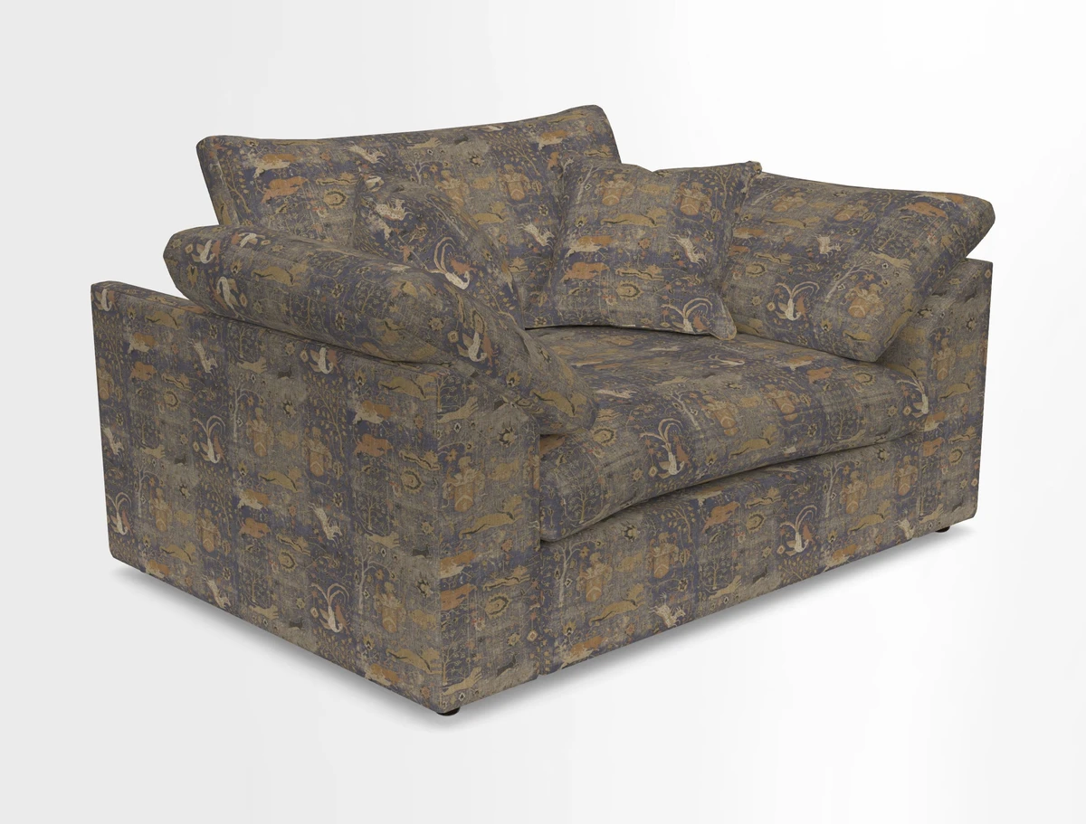 Big Softie Sloped Arm Snuggler in Two Tone Plain Biscuit