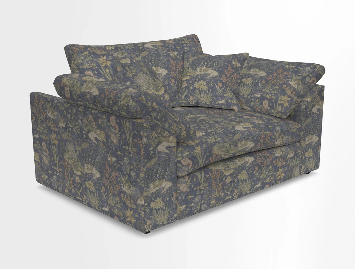 Big Softie Sloped Arm Snuggler in Two Tone Plain Biscuit