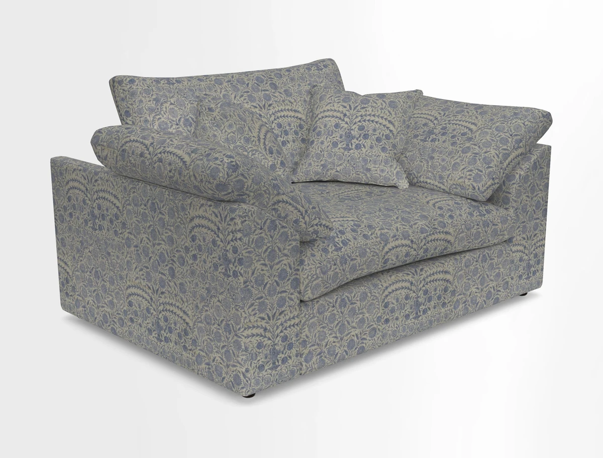 Big Softie Sloped Arm Snuggler in Two Tone Plain Biscuit