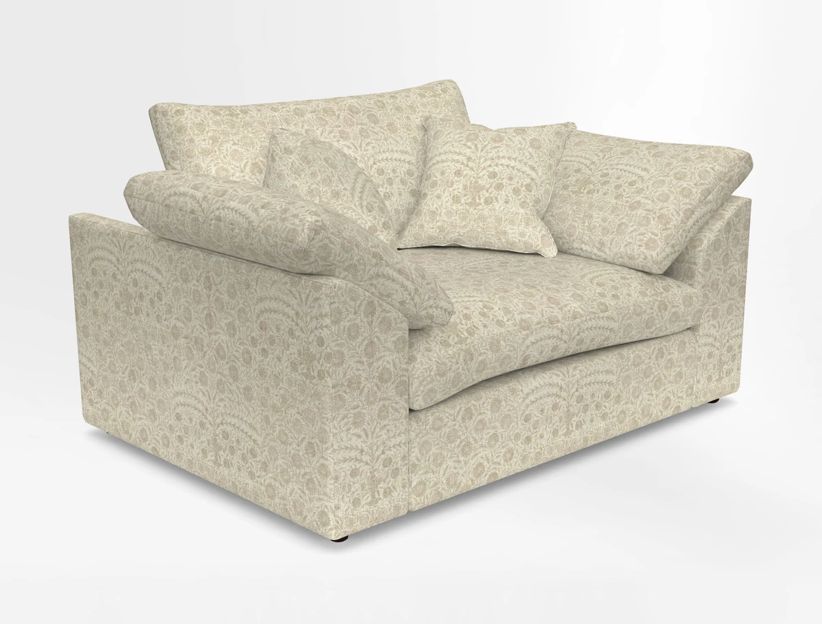 Big Softie Sloped Arm Snuggler in Two Tone Plain Biscuit