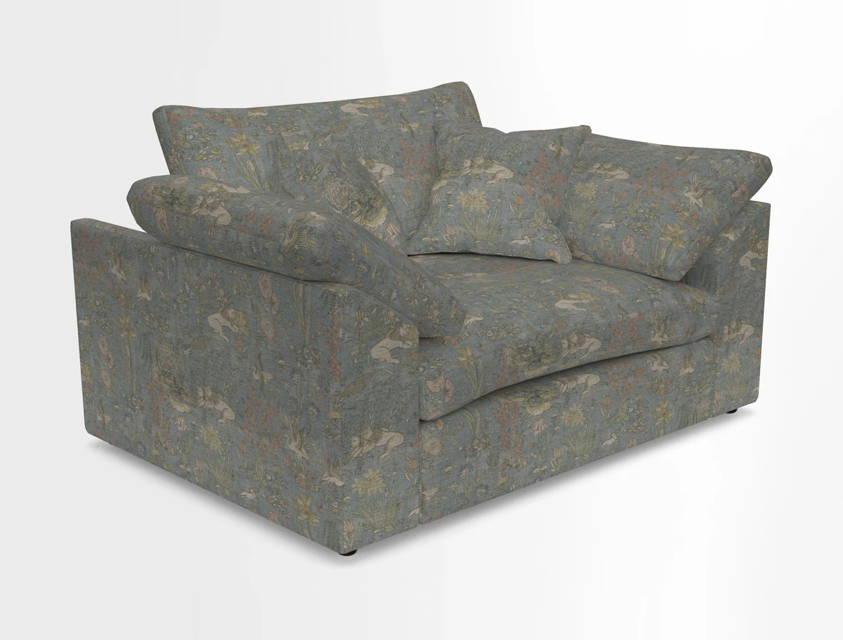 Big Softie Sloped Arm Snuggler in Two Tone Plain Biscuit