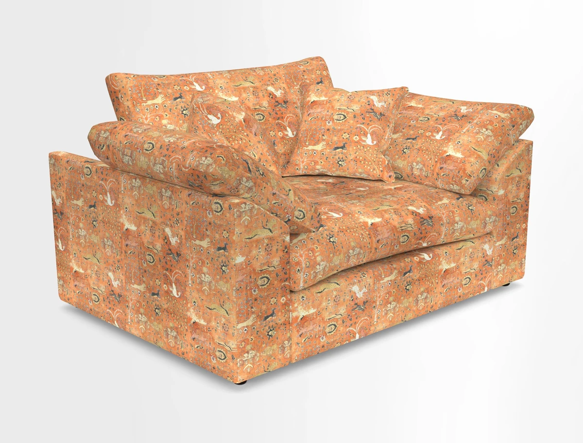 Big Softie Sloped Arm Snuggler in Two Tone Plain Biscuit
