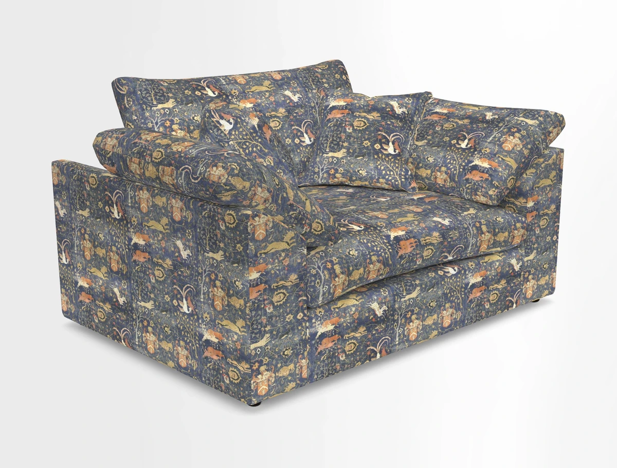 Big Softie Sloped Arm Snuggler in Two Tone Plain Biscuit
