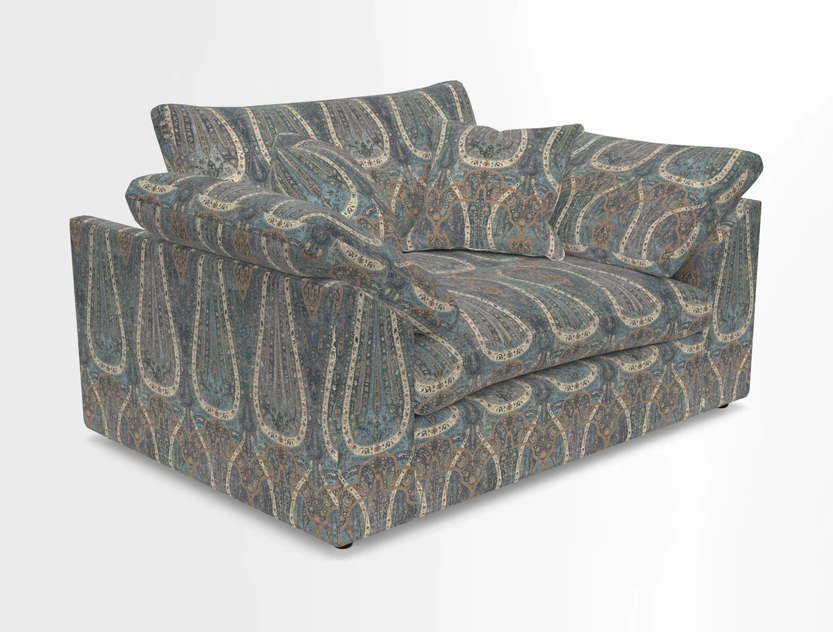 Big Softie Sloped Arm Snuggler in Two Tone Plain Biscuit
