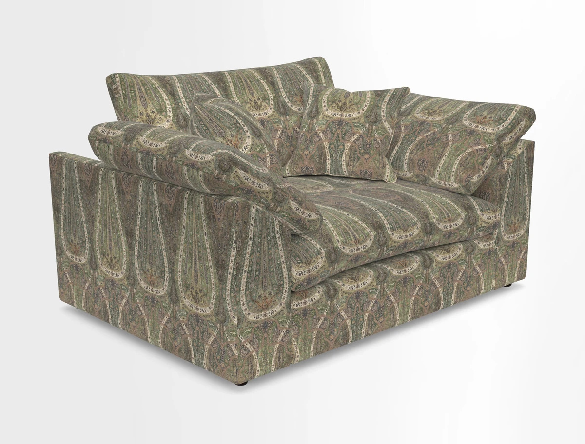 Big Softie Sloped Arm Snuggler in Two Tone Plain Biscuit