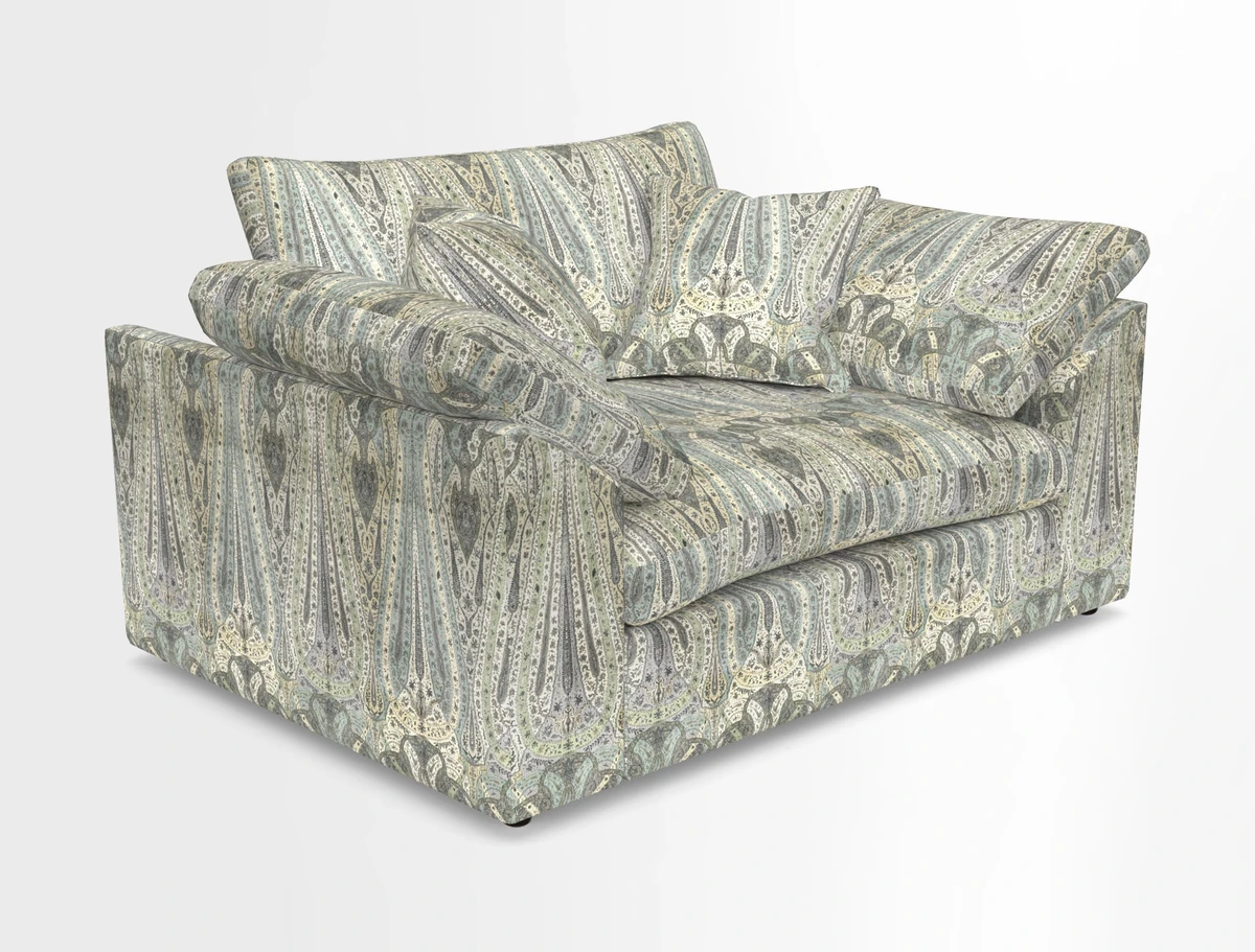 Big Softie Sloped Arm Snuggler in Two Tone Plain Biscuit