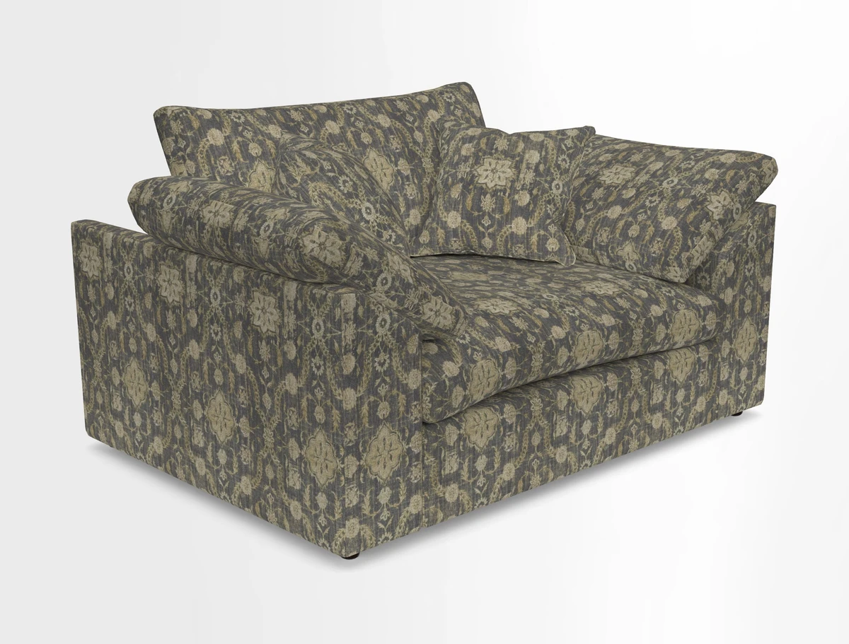 Big Softie Sloped Arm Snuggler in Two Tone Plain Biscuit