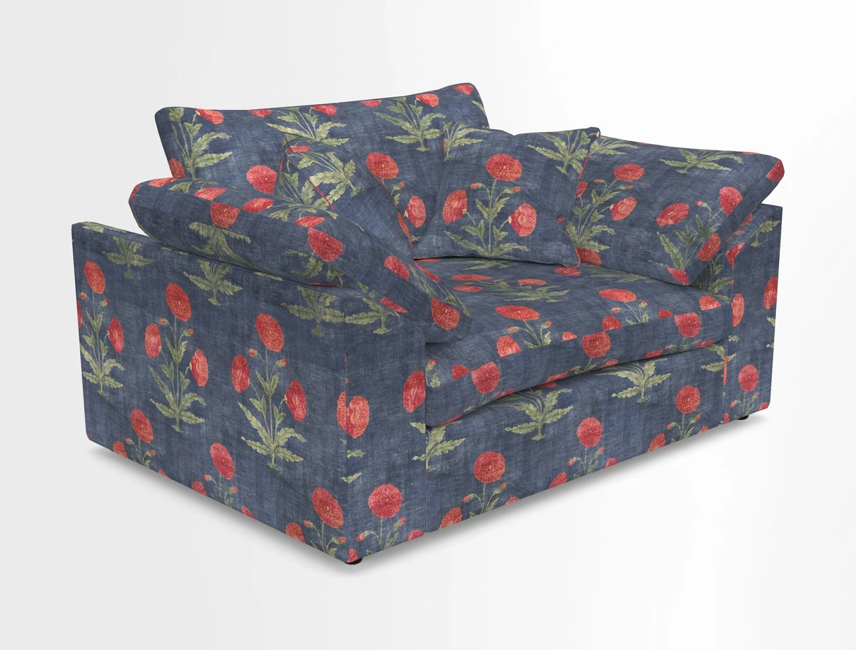 Big Softie Sloped Arm Snuggler in Two Tone Plain Biscuit