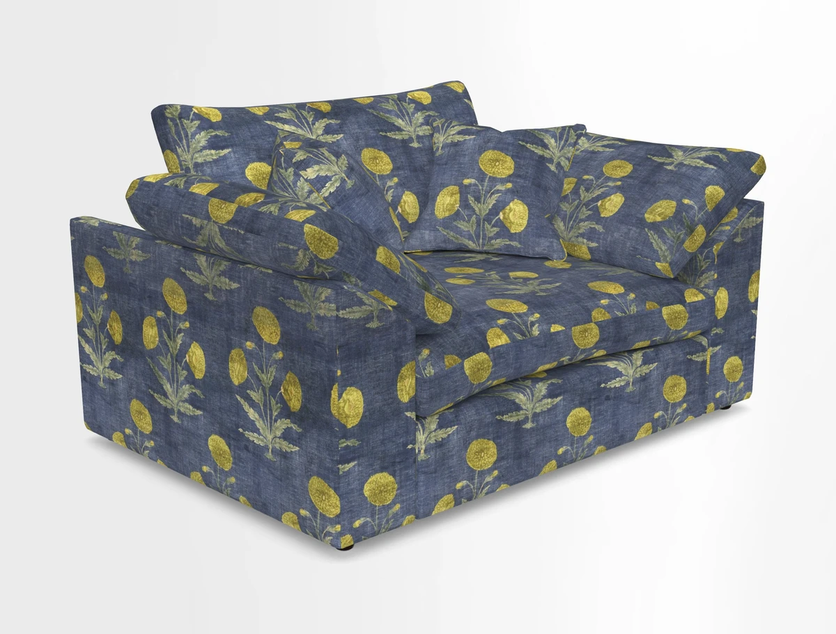 Big Softie Sloped Arm Snuggler in Two Tone Plain Biscuit