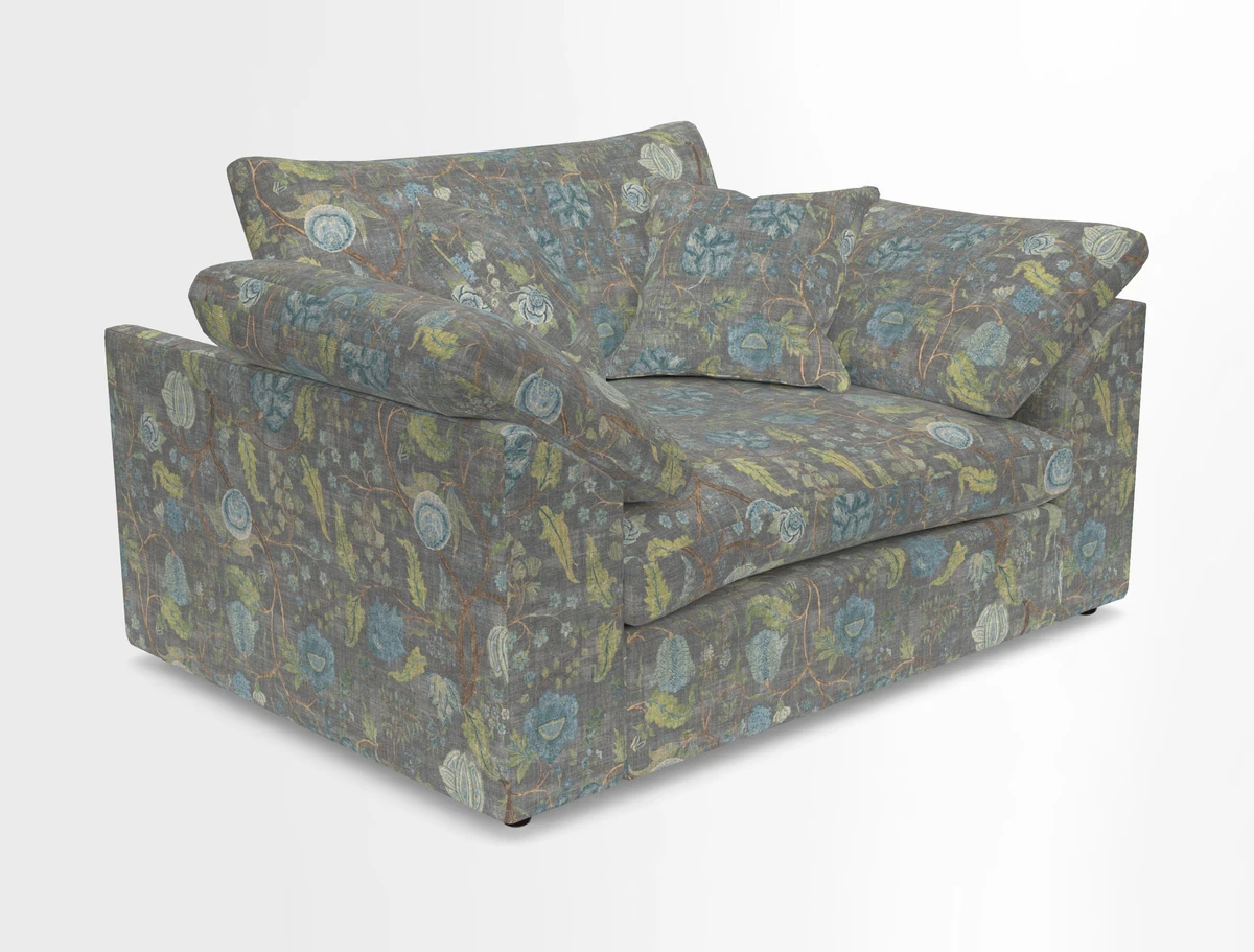 Big Softie Sloped Arm Snuggler in Two Tone Plain Biscuit