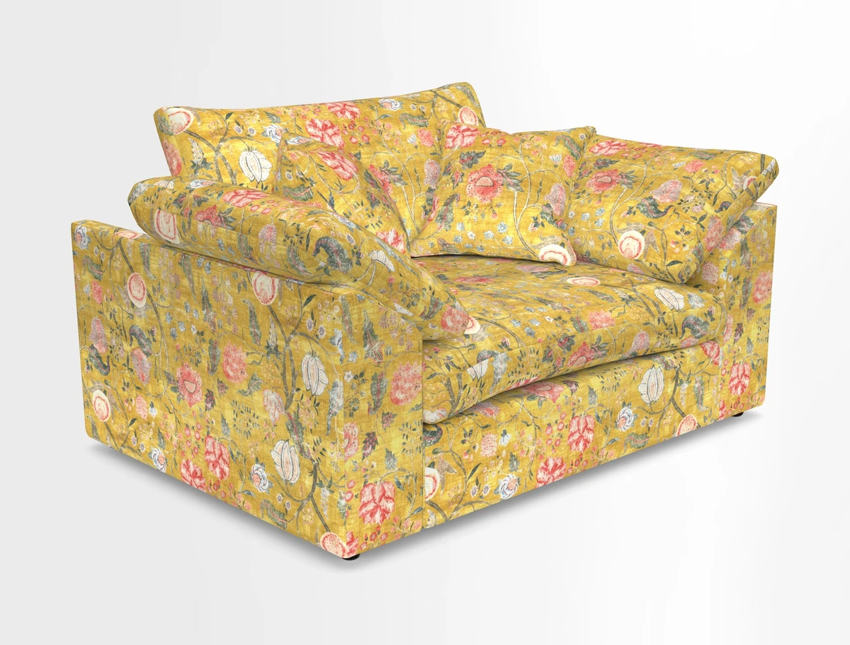 Big Softie Sloped Arm Snuggler in Two Tone Plain Biscuit