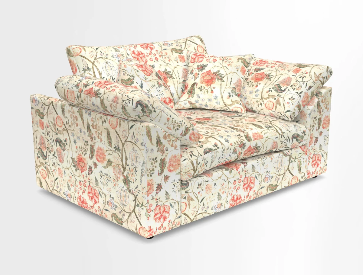 Big Softie Sloped Arm Snuggler in Two Tone Plain Biscuit