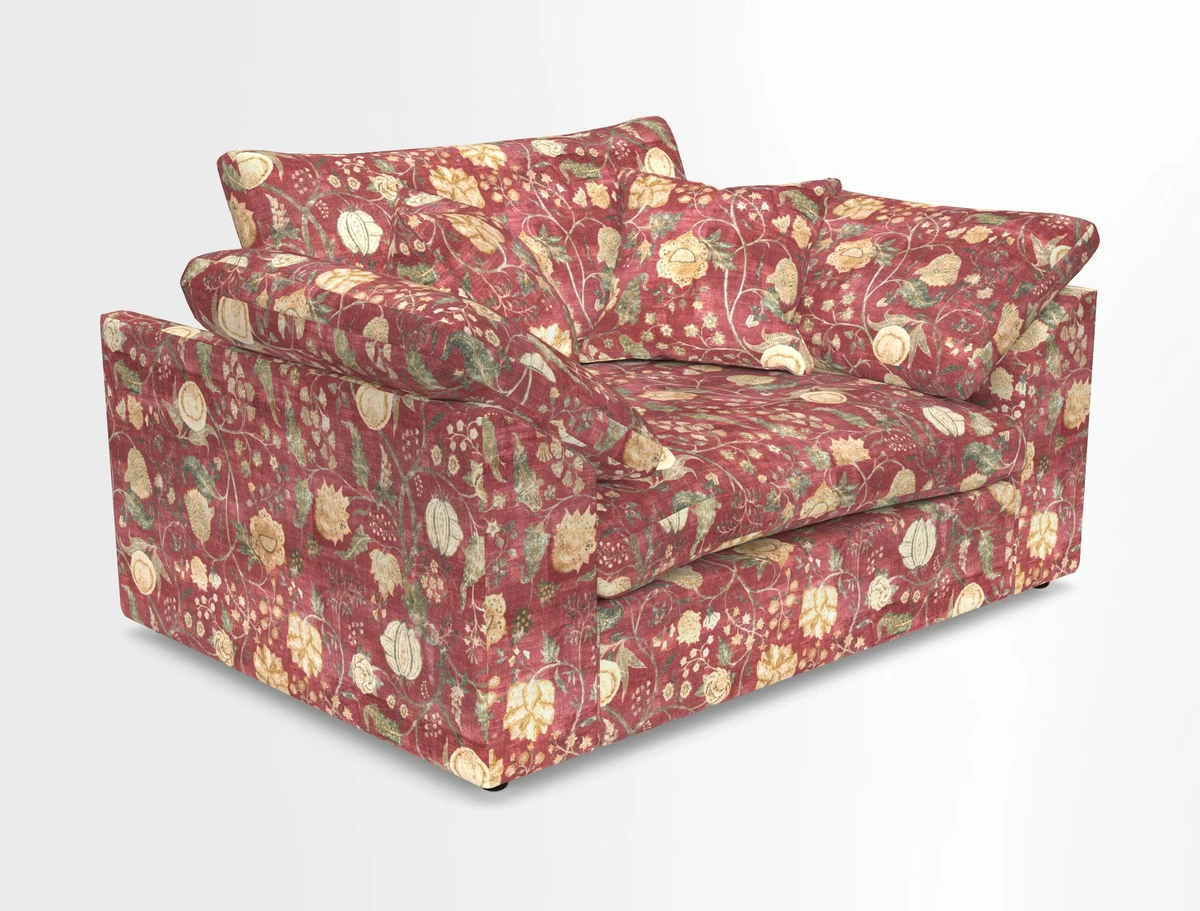 Big Softie Sloped Arm Snuggler in Two Tone Plain Biscuit