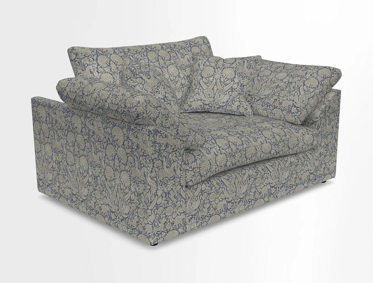 Big Softie Sloped Arm Snuggler in Two Tone Plain Biscuit