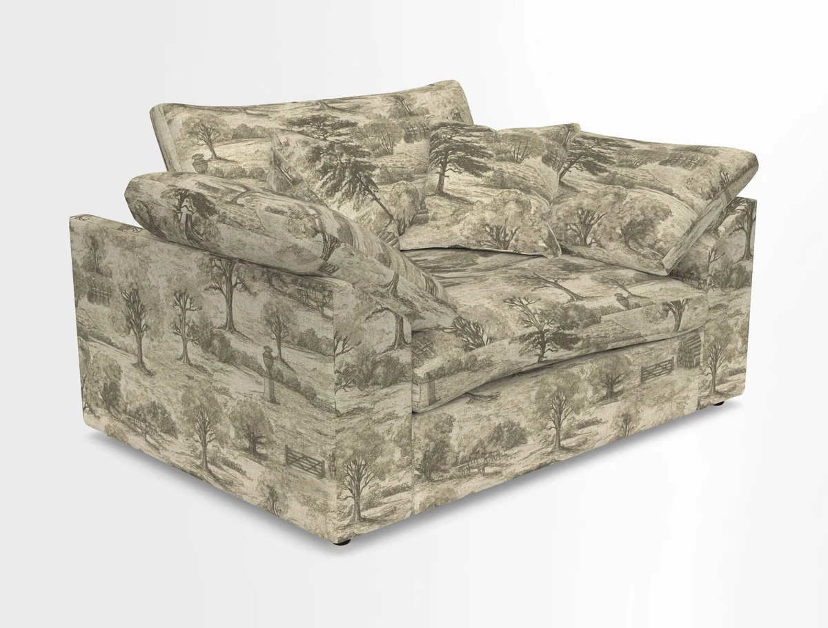 Big Softie Sloped Arm Snuggler in Two Tone Plain Biscuit