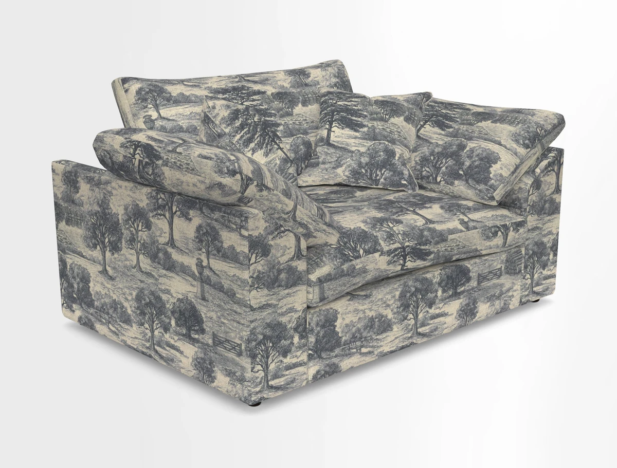 Big Softie Sloped Arm Snuggler in Two Tone Plain Biscuit