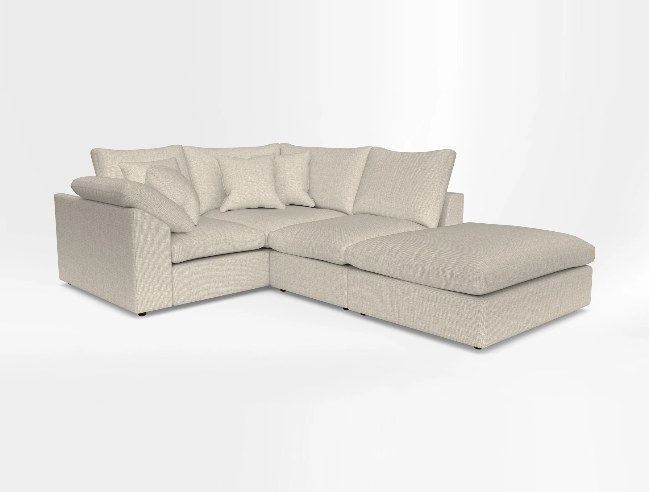 Big Softie Sloped Arm Small Corner Group LHF in Sahara Chalk