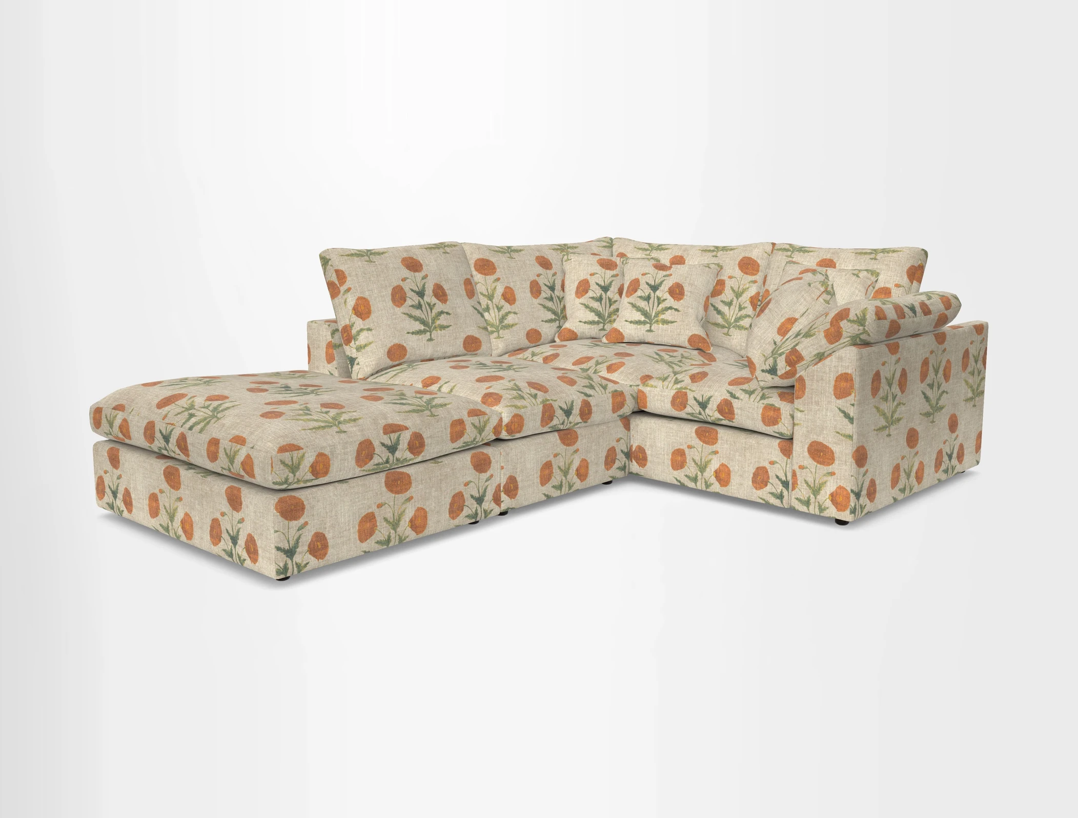 Big Softie Sloped Arm Small Corner Group RHF in Sahara Chalk