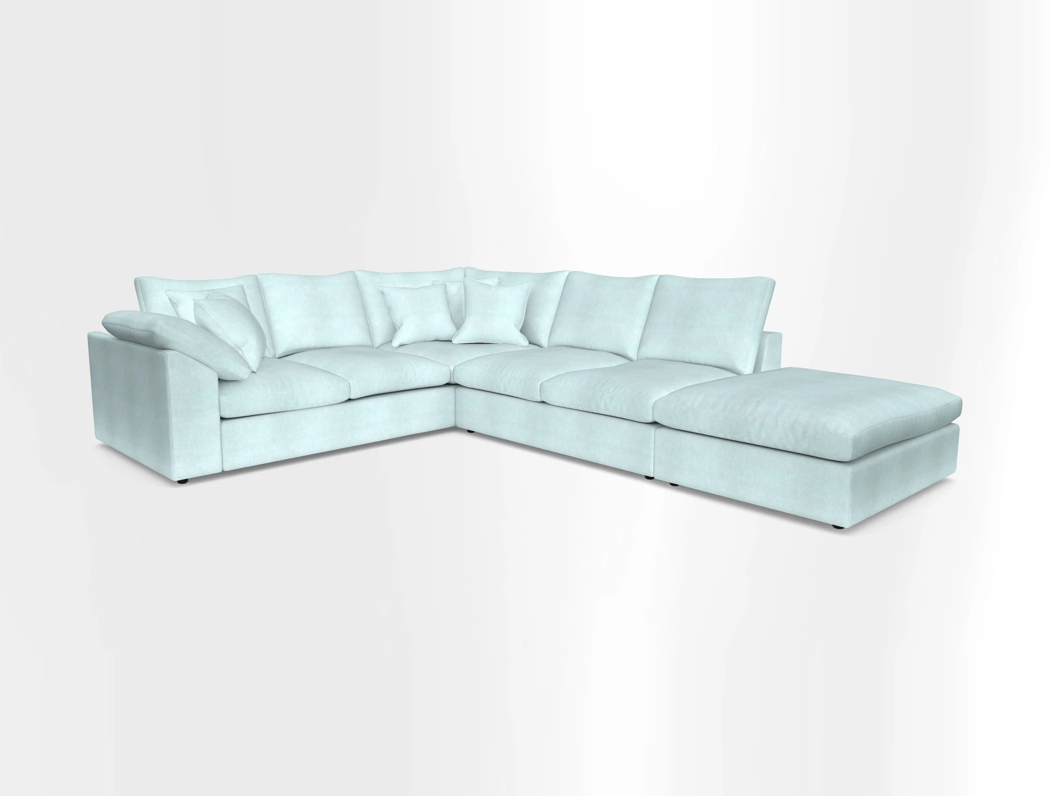 Big Softie Sloped Arm Large Corner Group LHF in Sahara Chalk