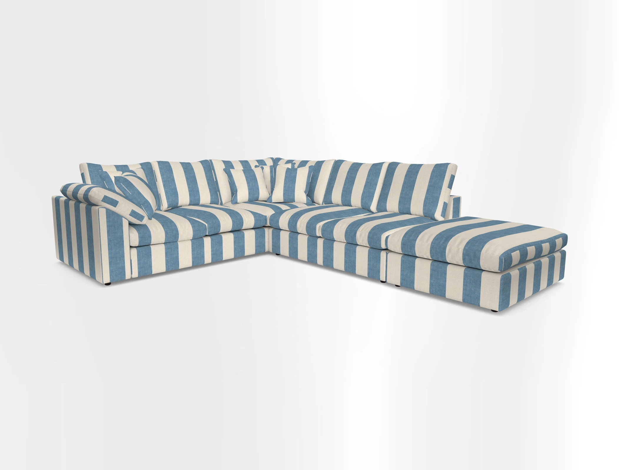 Big Softie Sloped Arm Large Corner Group LHF in Sahara Chalk