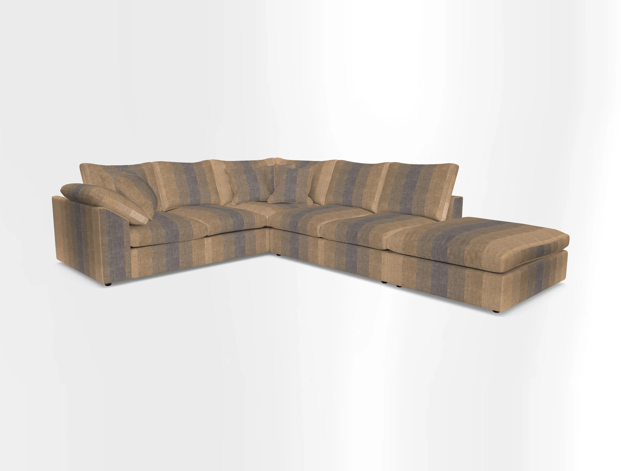 Big Softie Sloped Arm Large Corner Group LHF in Sahara Chalk