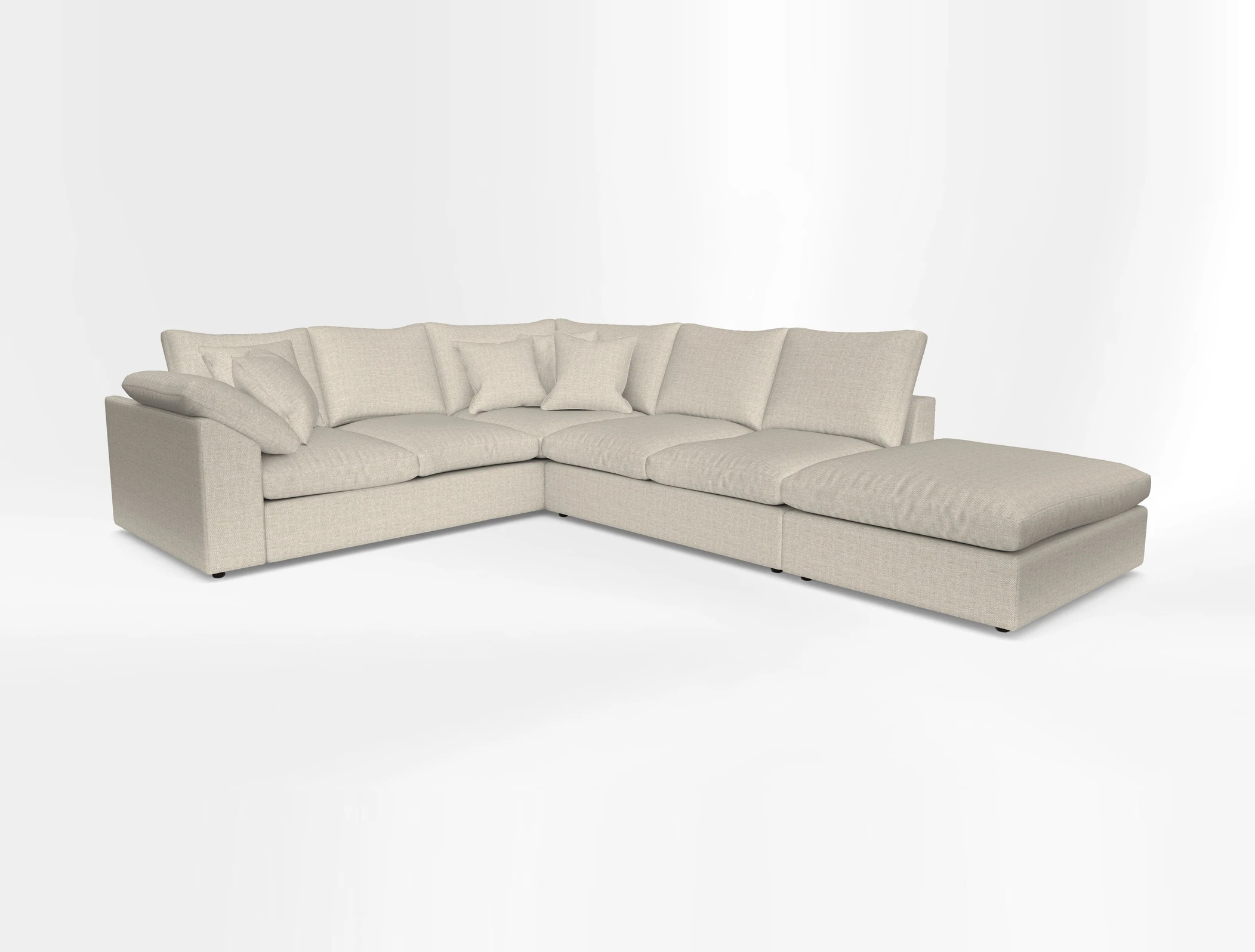 Big Softie Sloped Arm Large Corner Group LHF in Sahara Chalk