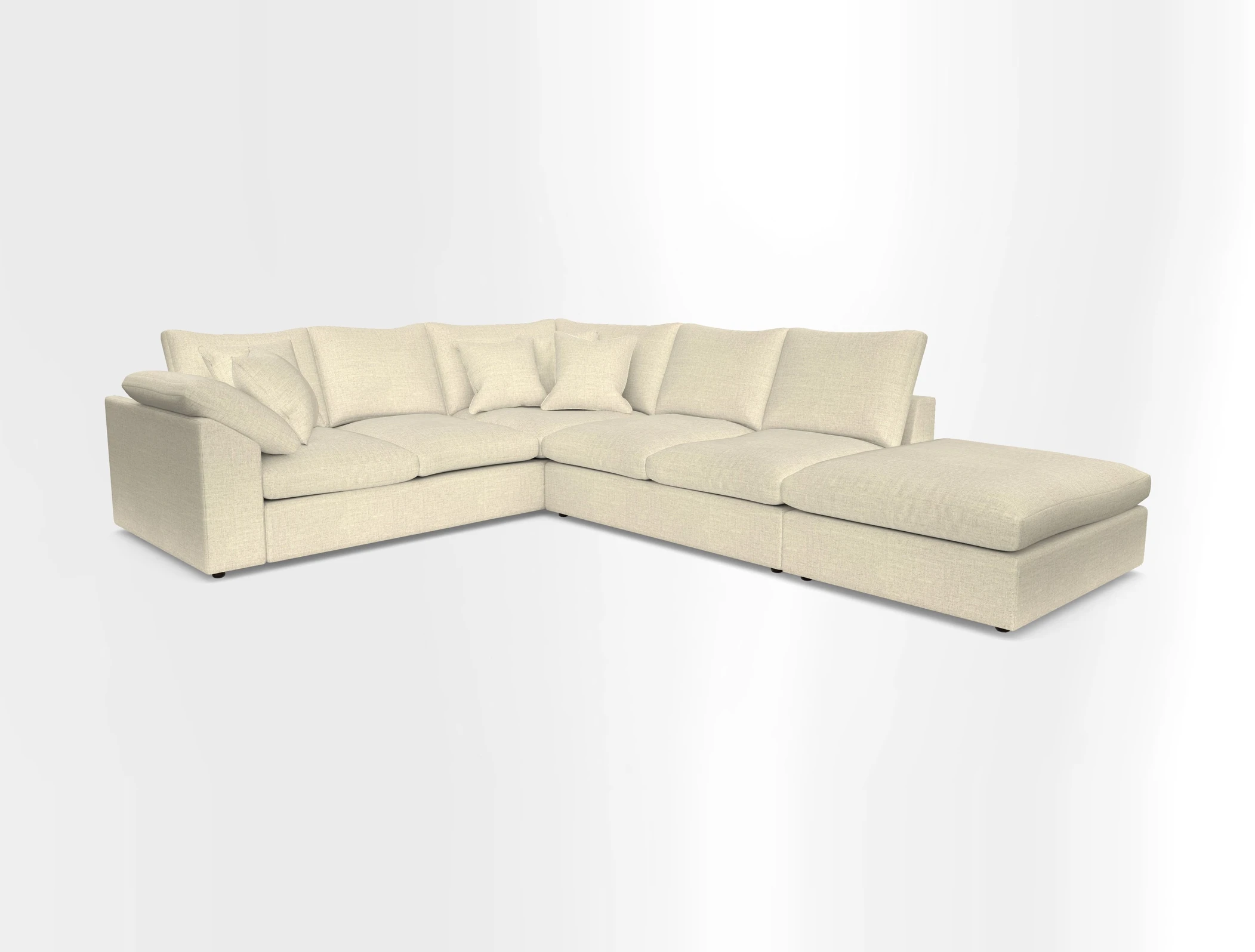 Big Softie Sloped Arm Large Corner Group LHF in Sahara Chalk