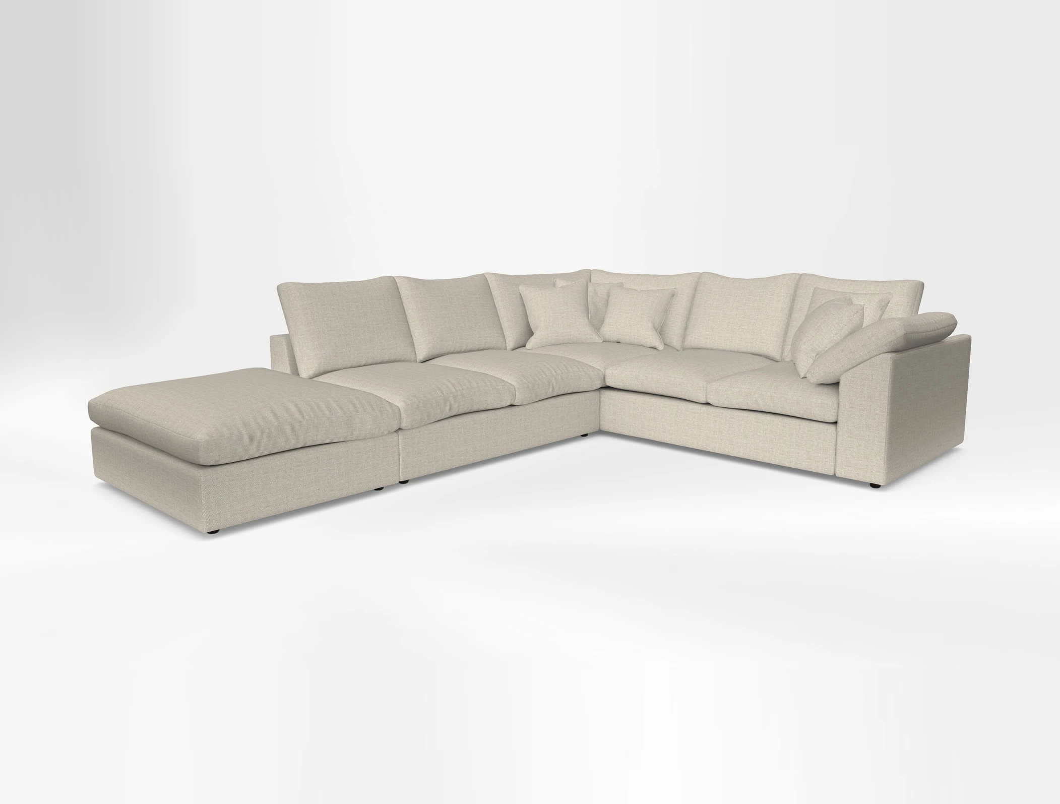 Big Softie Sloped Arm Large Corner Group RHF in Sahara Chalk