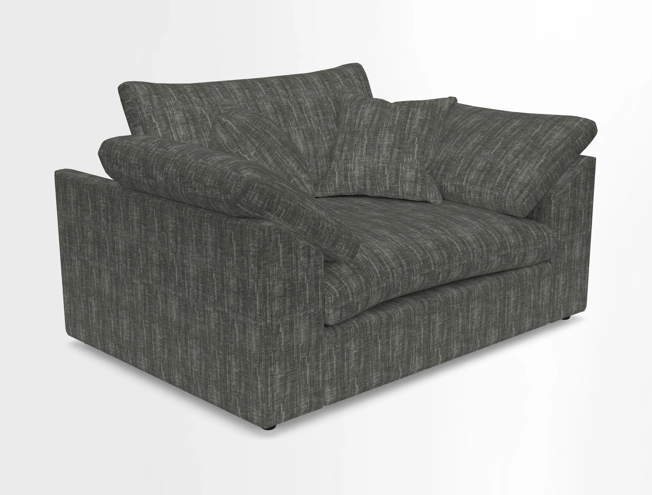 Big Softie Sloped Arm Snuggler in Two Tone Plain Biscuit