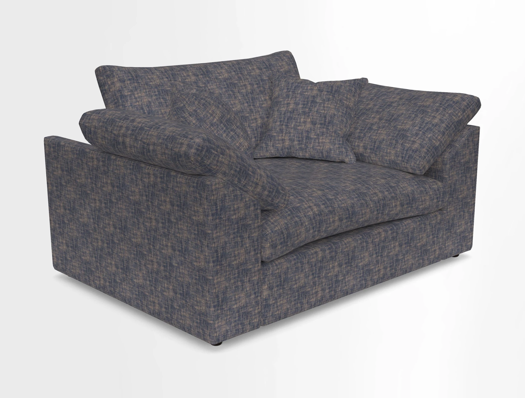 Big Softie Sloped Arm Snuggler in Two Tone Plain Biscuit