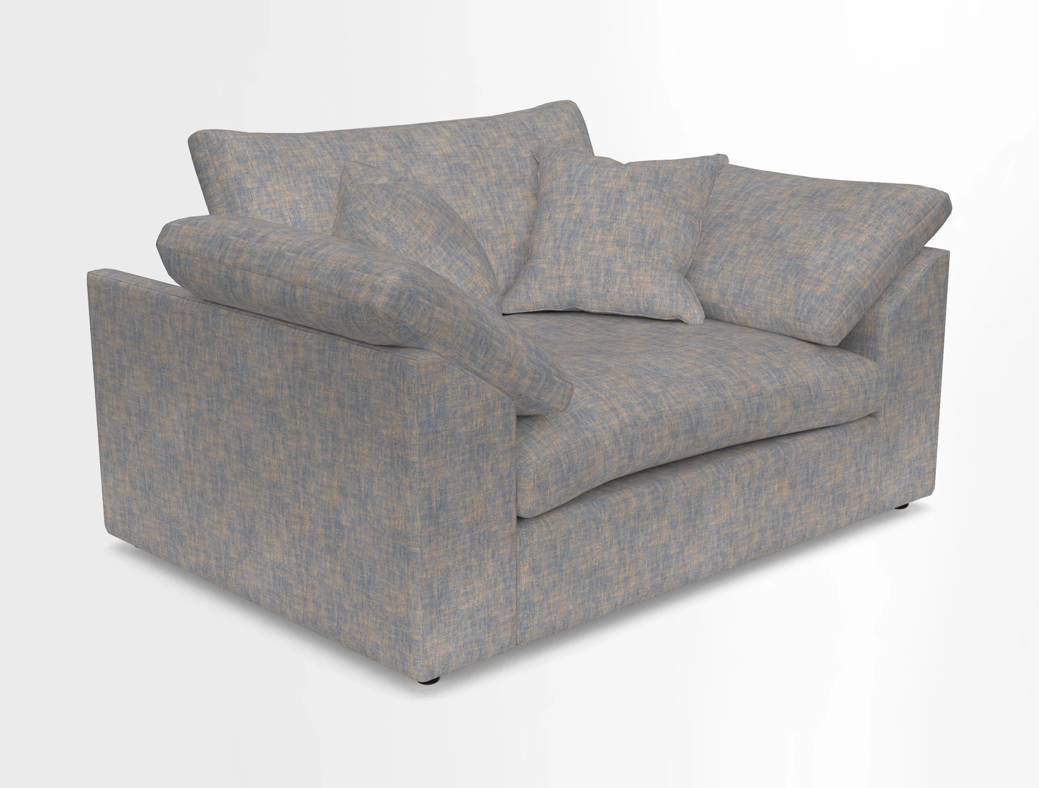Big Softie Sloped Arm Snuggler in Two Tone Plain Biscuit