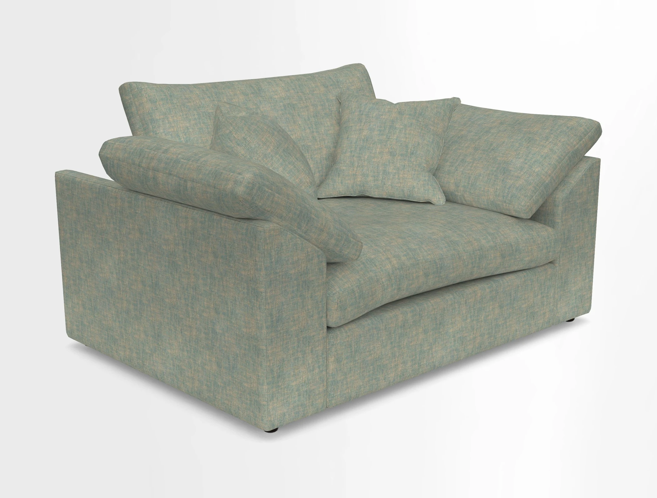 Big Softie Sloped Arm Snuggler in Two Tone Plain Biscuit