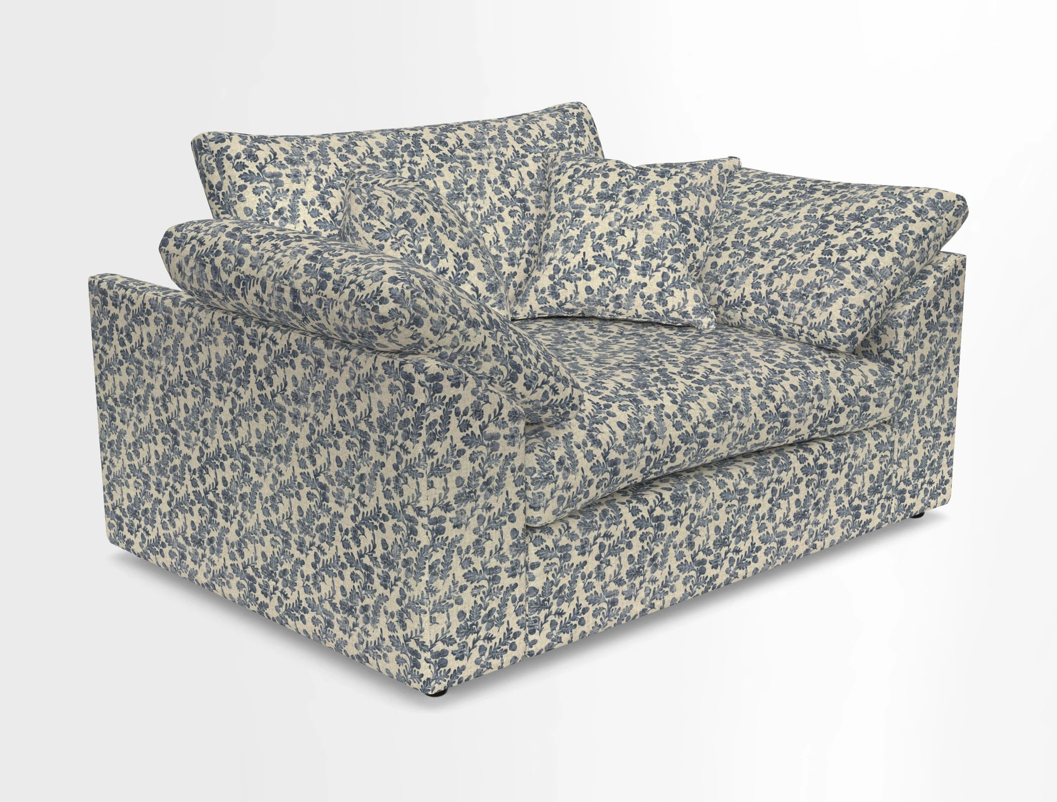 Big Softie Sloped Arm Snuggler in Two Tone Plain Biscuit