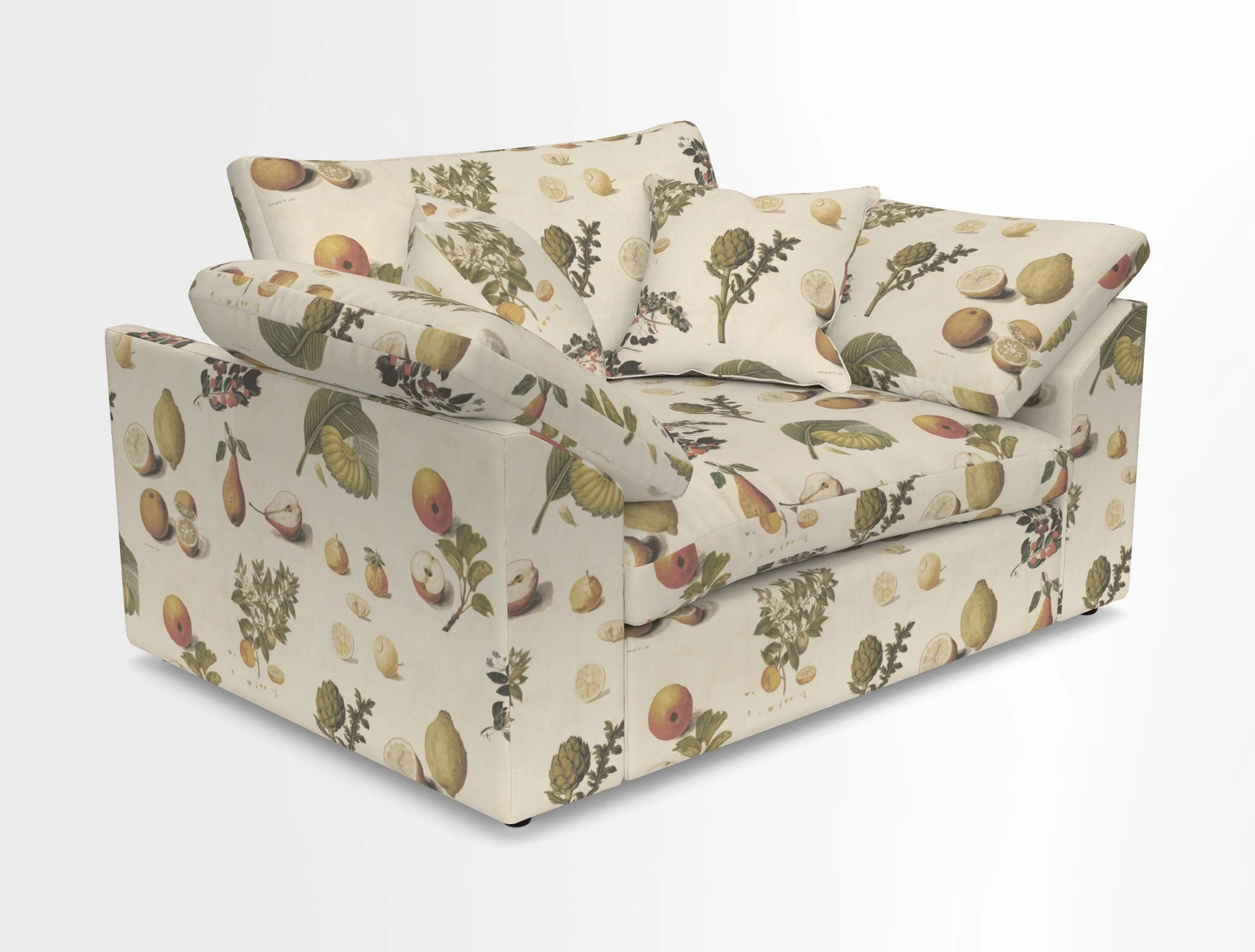 Big Softie Sloped Arm Snuggler in Two Tone Plain Biscuit