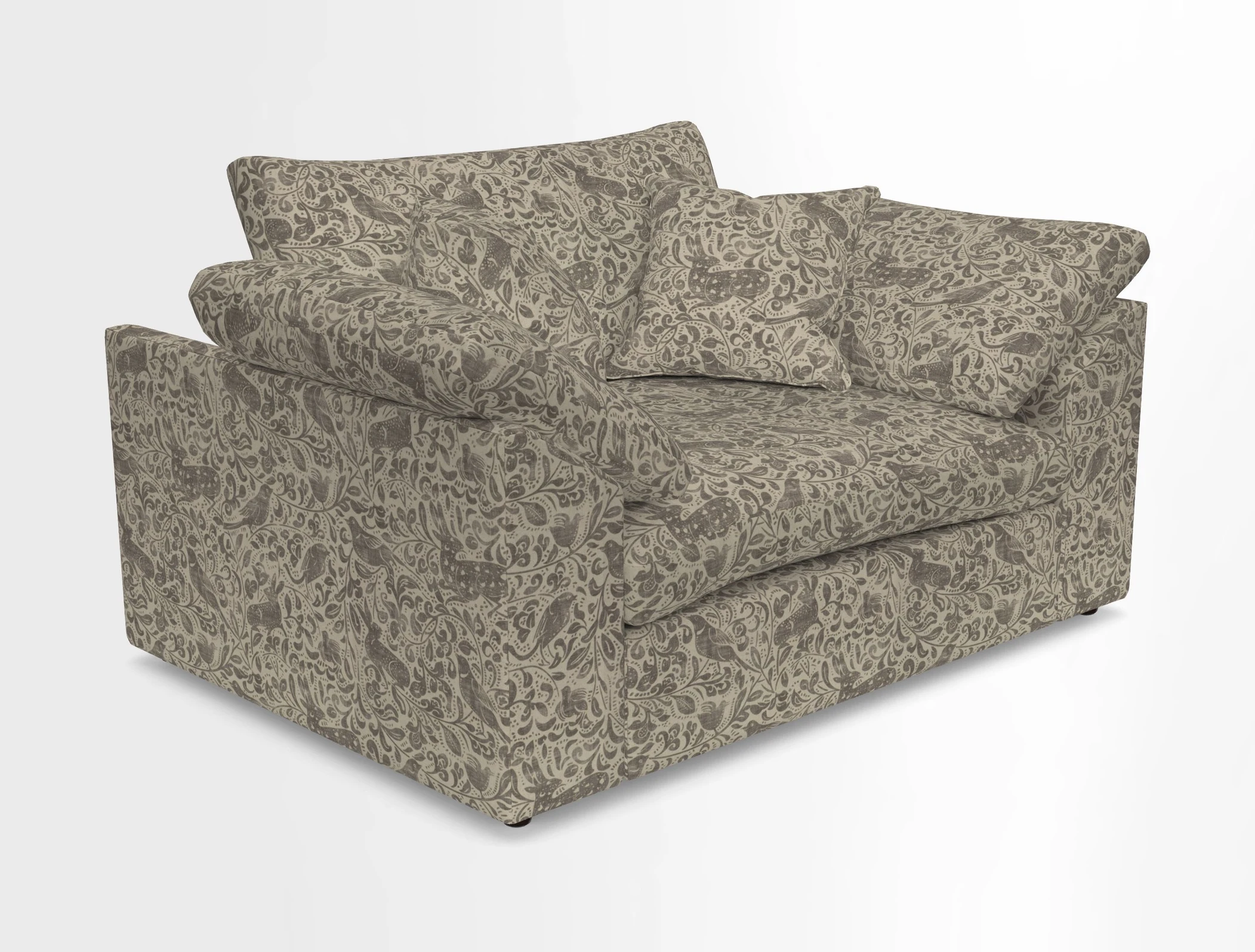 Big Softie Sloped Arm Snuggler in Two Tone Plain Biscuit