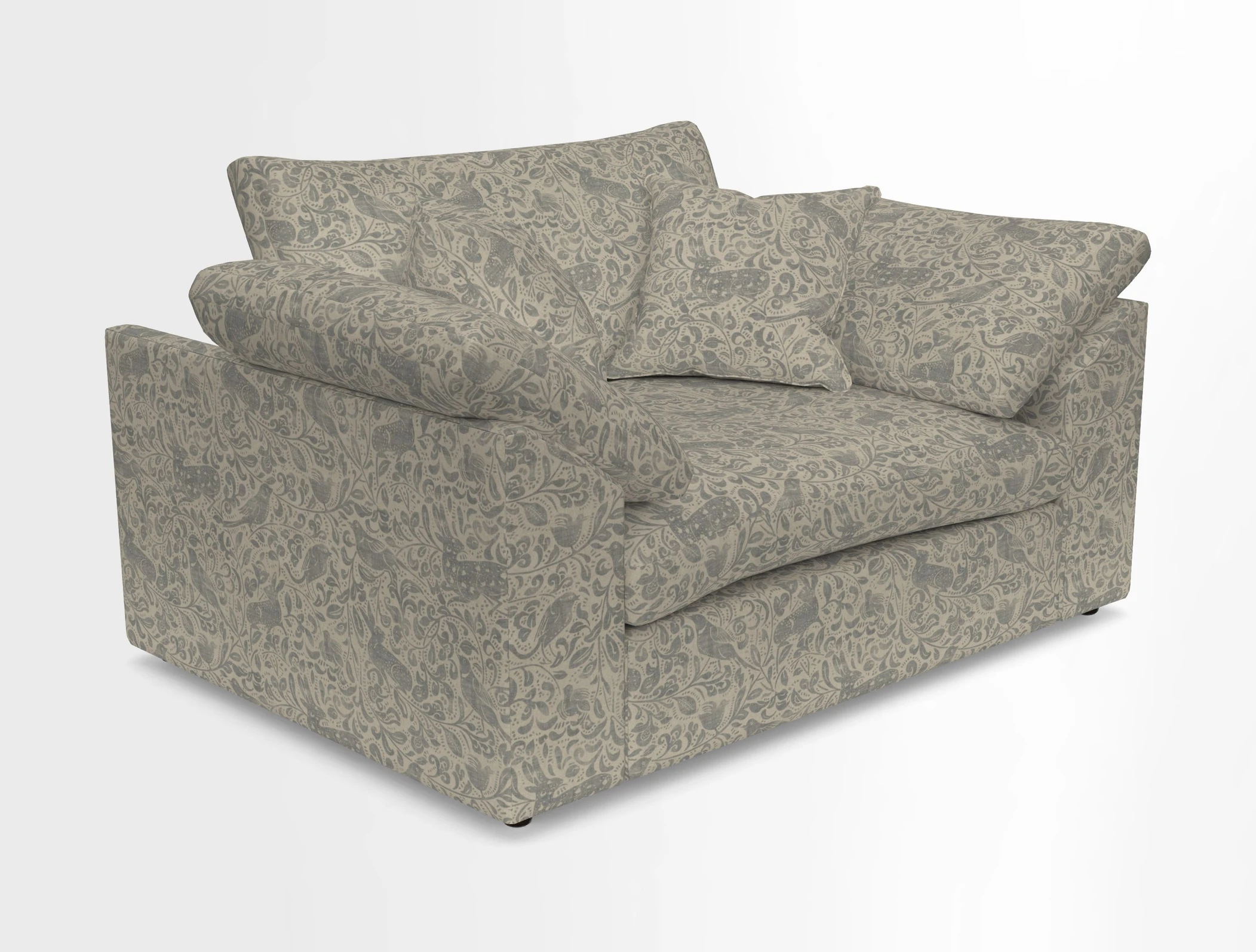 Big Softie Sloped Arm Snuggler in Two Tone Plain Biscuit
