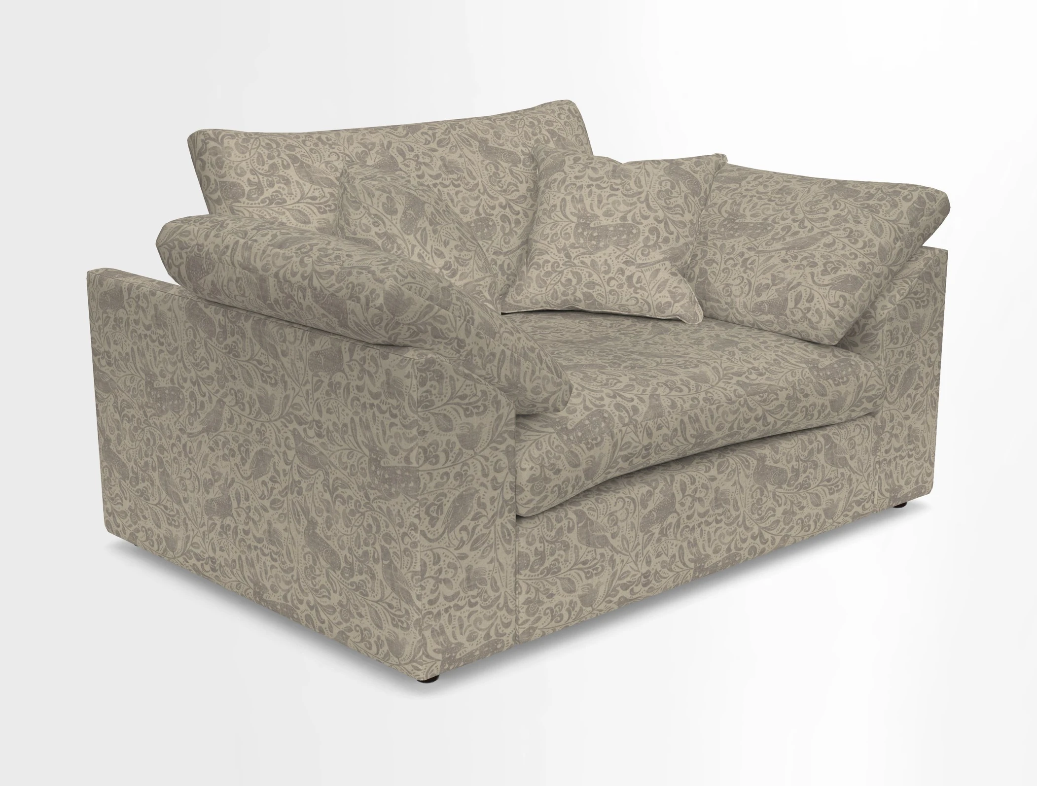 Big Softie Sloped Arm Snuggler in Two Tone Plain Biscuit