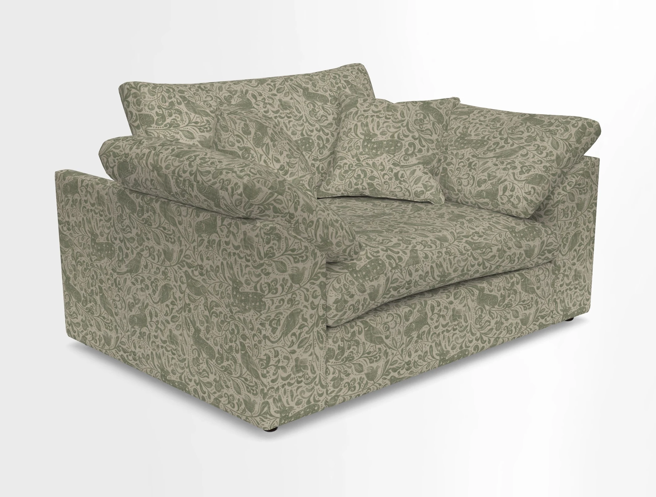Big Softie Sloped Arm Snuggler in Two Tone Plain Biscuit