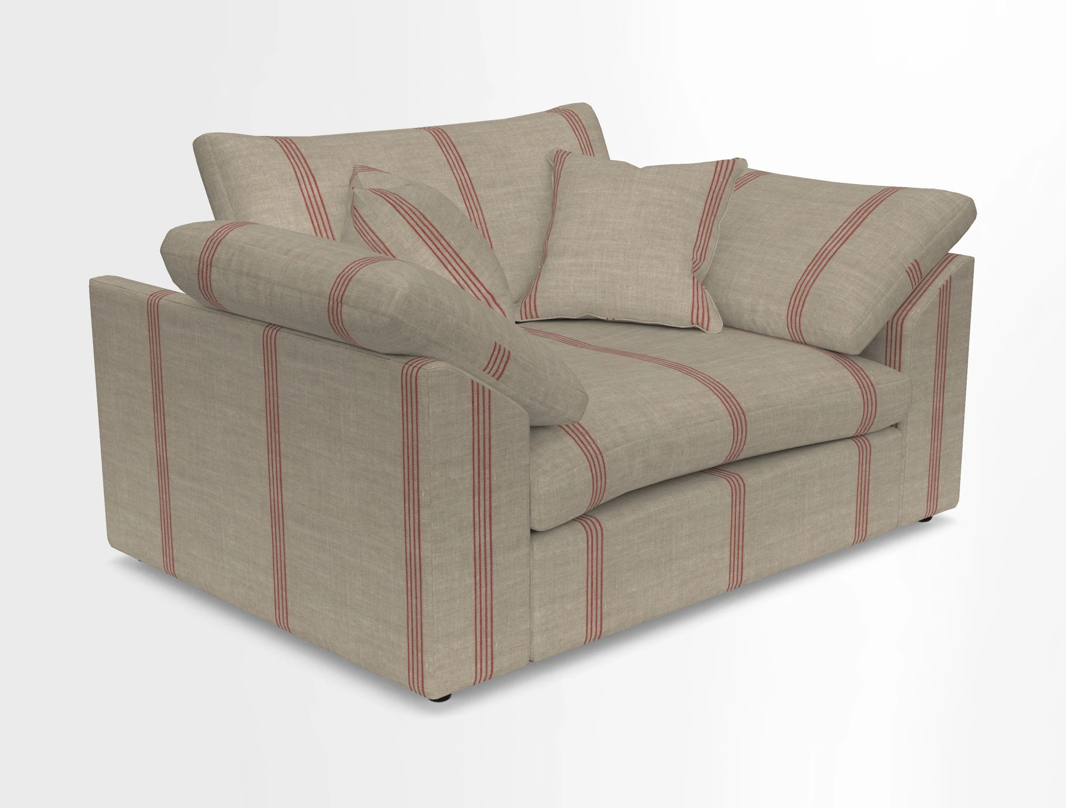 Big Softie Sloped Arm Snuggler in Two Tone Plain Biscuit